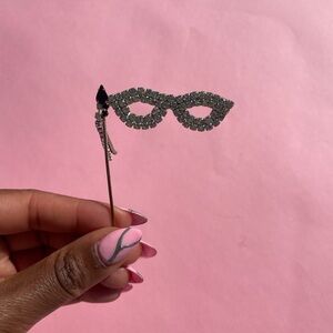 Rhinestone Mask Pin